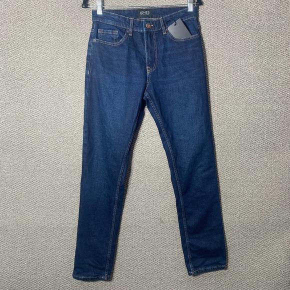 Jones New York Mens Jeans 30X32 Blue Dark Wash‎ Denim Straight Pockets Skater - Picture 1 of 10